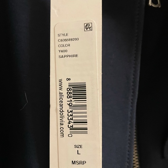 NWT Alice + Olivia. “Reese” minidress in sapphire - Picture 5 of 12